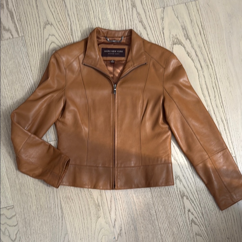 Marc New York Tan Leather Jacket